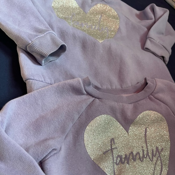 Falls Creek twin set light purple, lavender sweatshirts. 3T size set of 2. - Picture 4 of 9